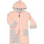 Kids Bathrobe Greymel/pink str  74/80