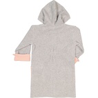 Kids Bathrobe Greymel/pink str  74/80