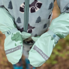 Rain mitten fleece Mint cloud  6-8