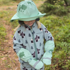 Rain hat fleece Mint cloud  2-4