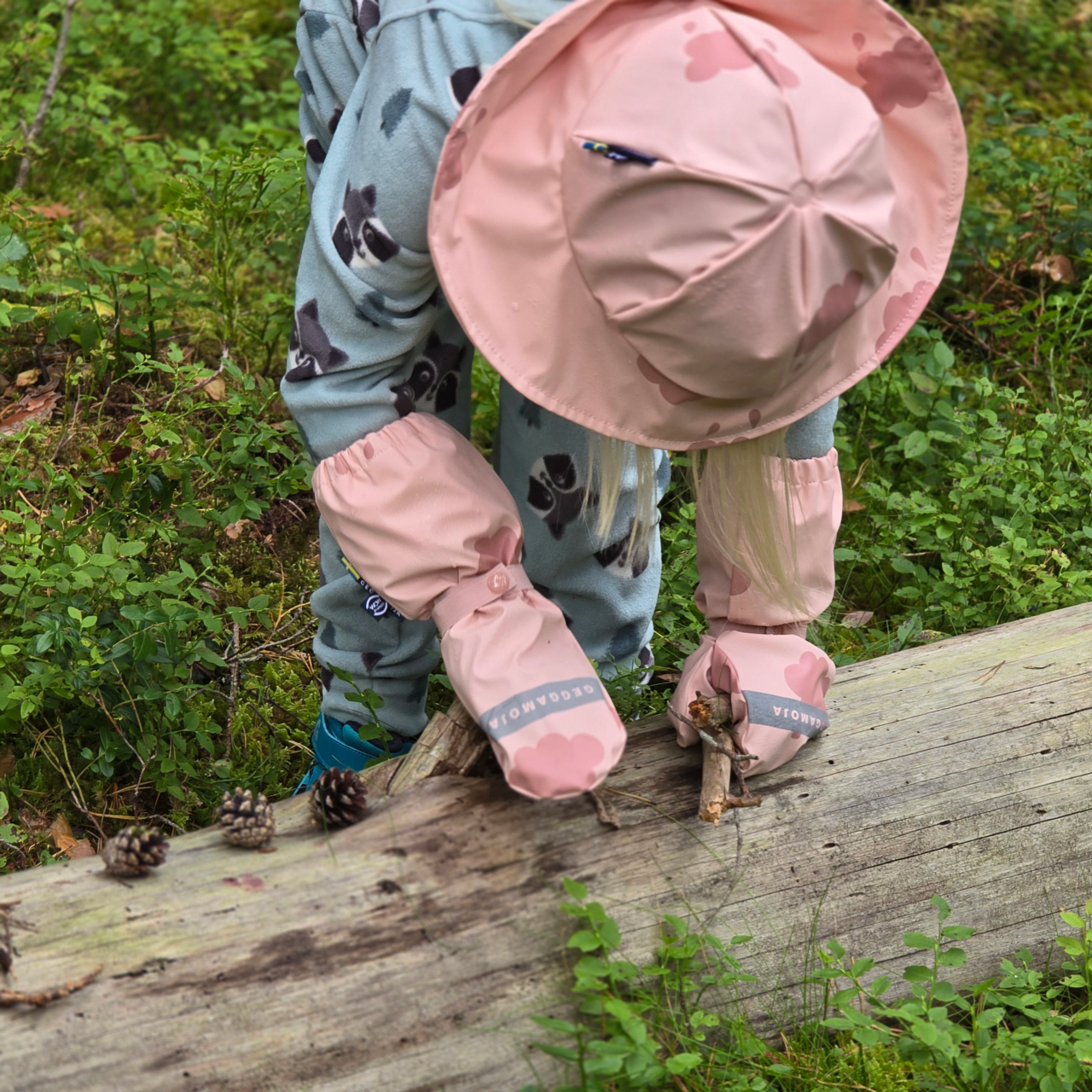 Rain hat fleece Pink cloud  2-4