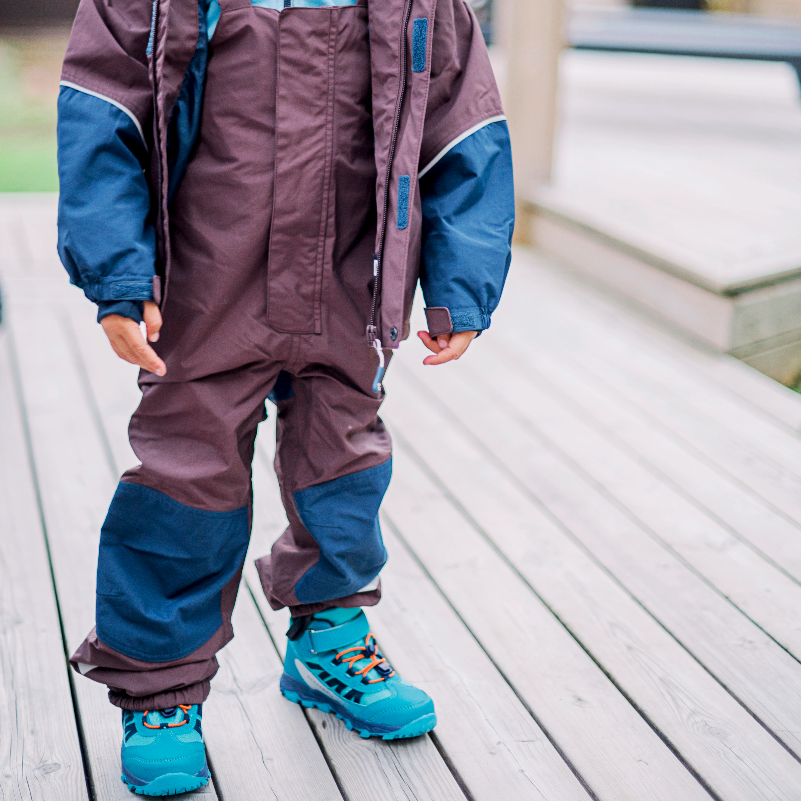 Shell pants high Brown/Navy blue