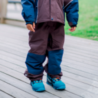 Shell-Hose hoch Braun/Marineblau