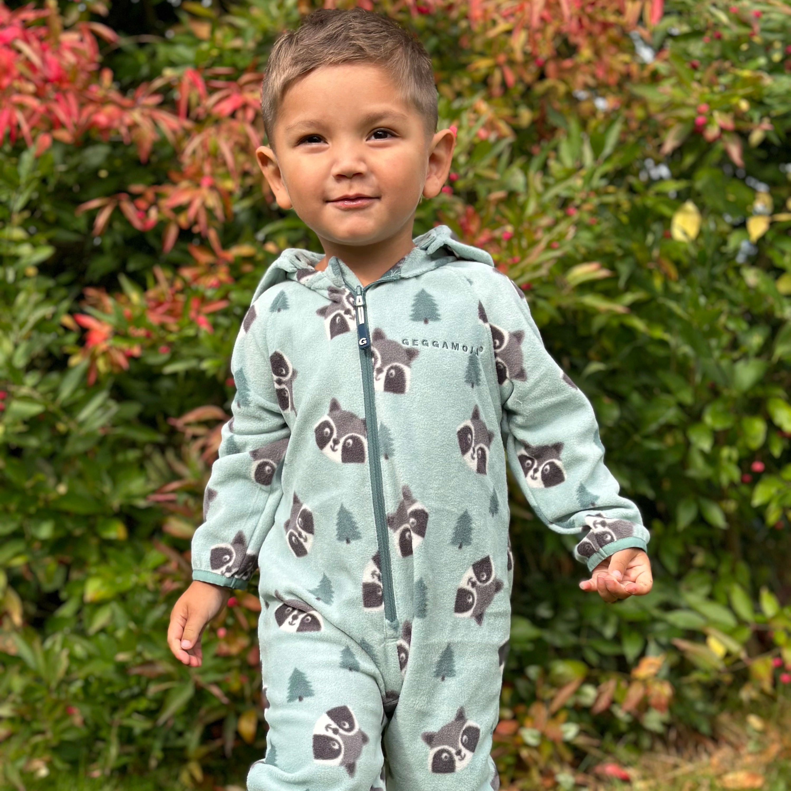 Fleece overall Green Racoon