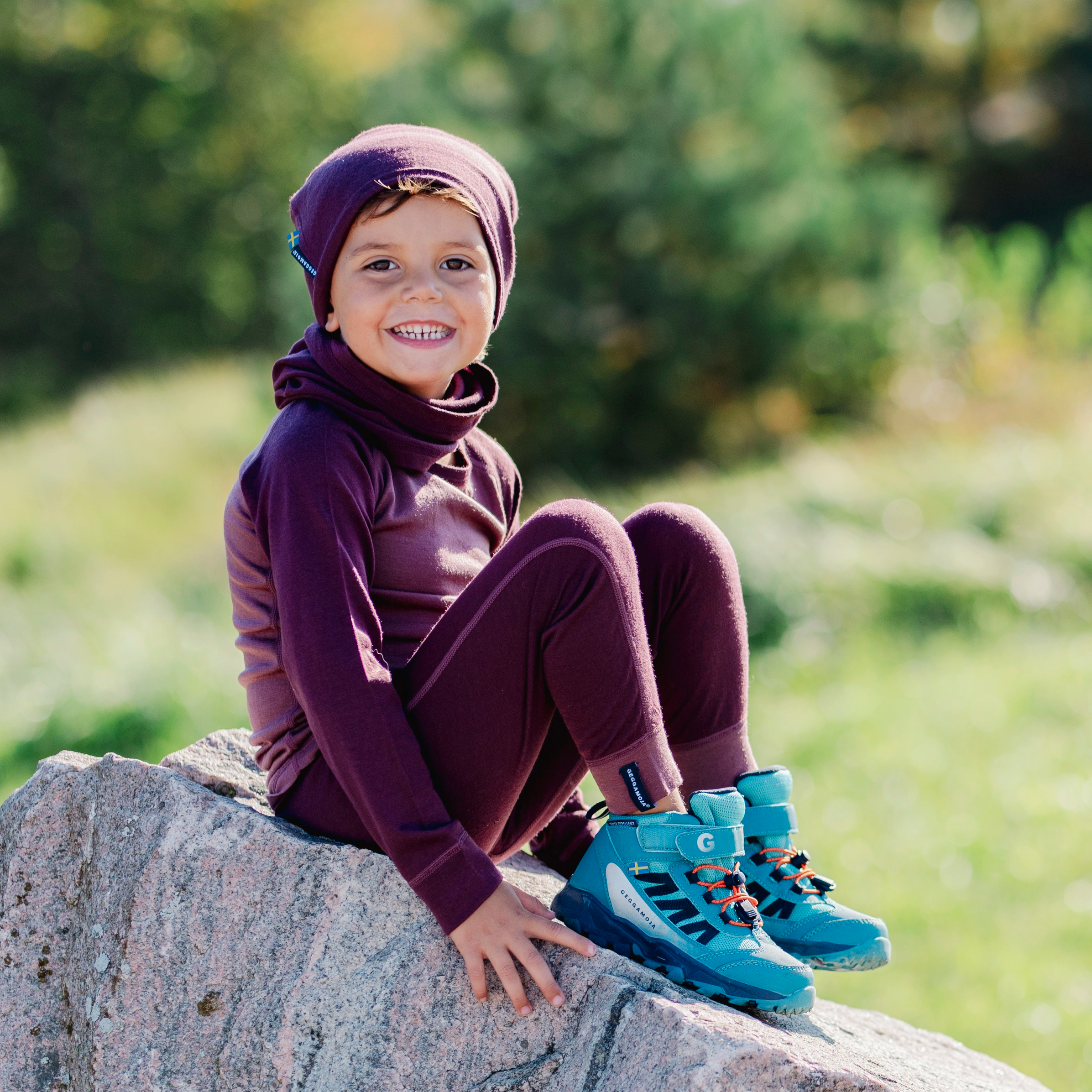Merino wool pant Burgundy