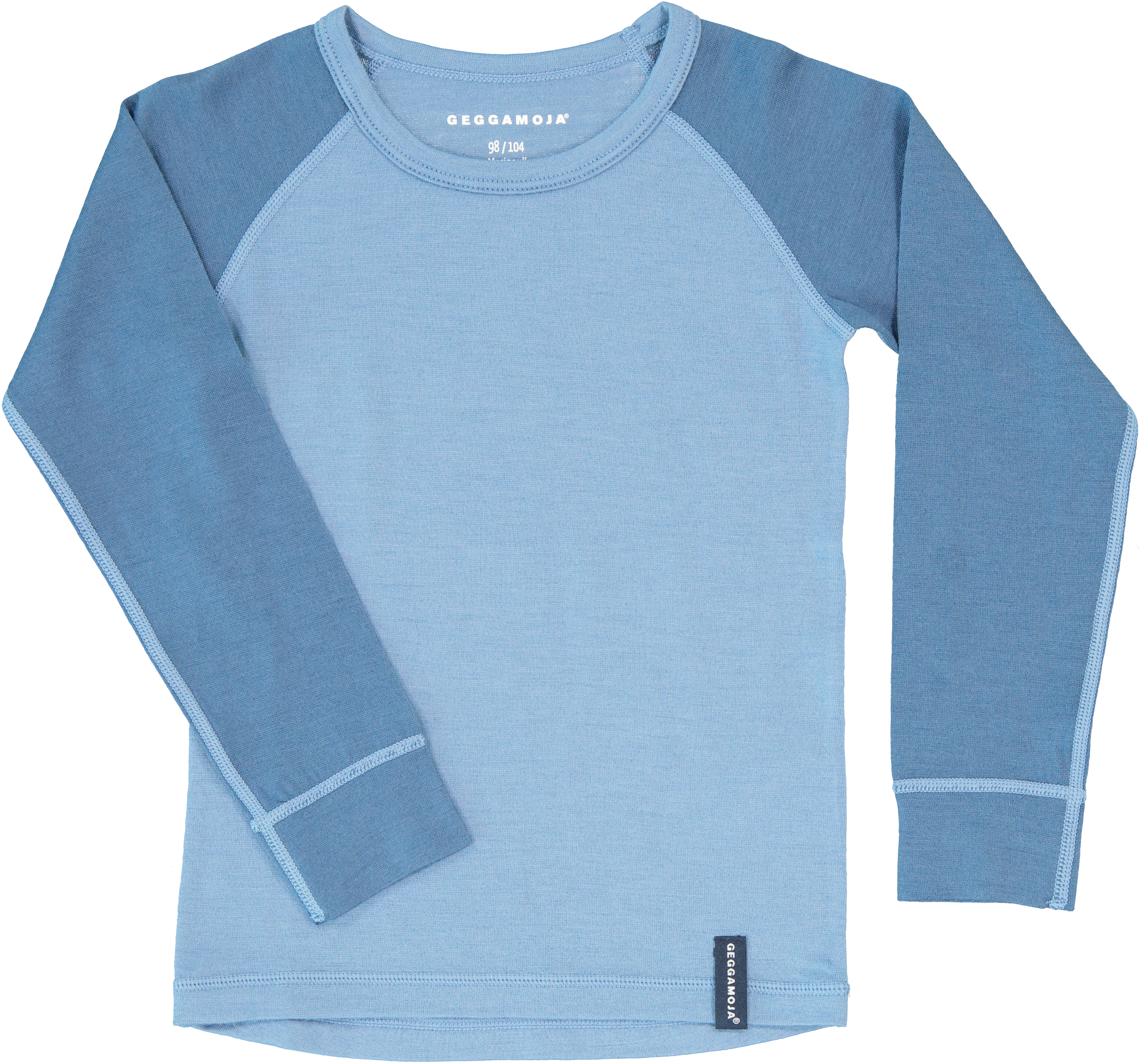 Unterhemd Merinowolle Blau
