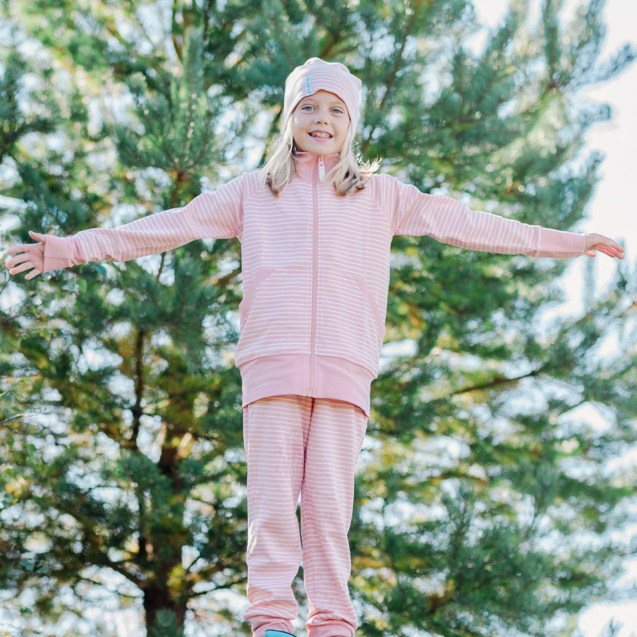 Longpants Pink/offwhite  122/128