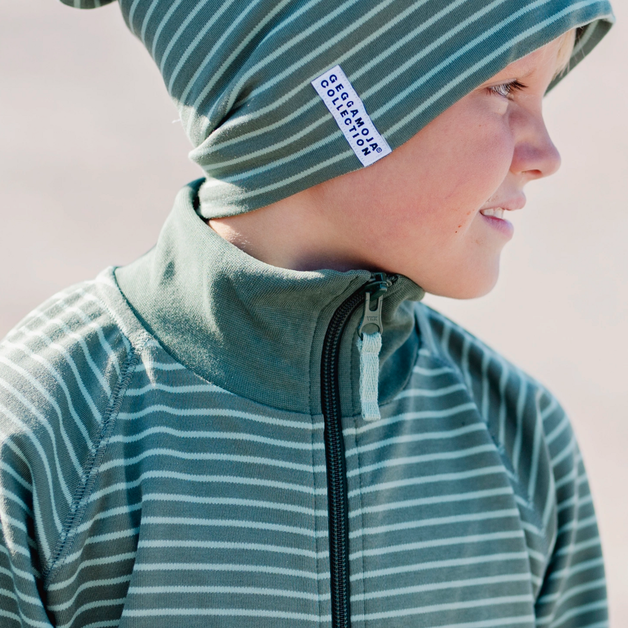 Topline fleece cap Mossgr/gr str  XS 1-2 Year