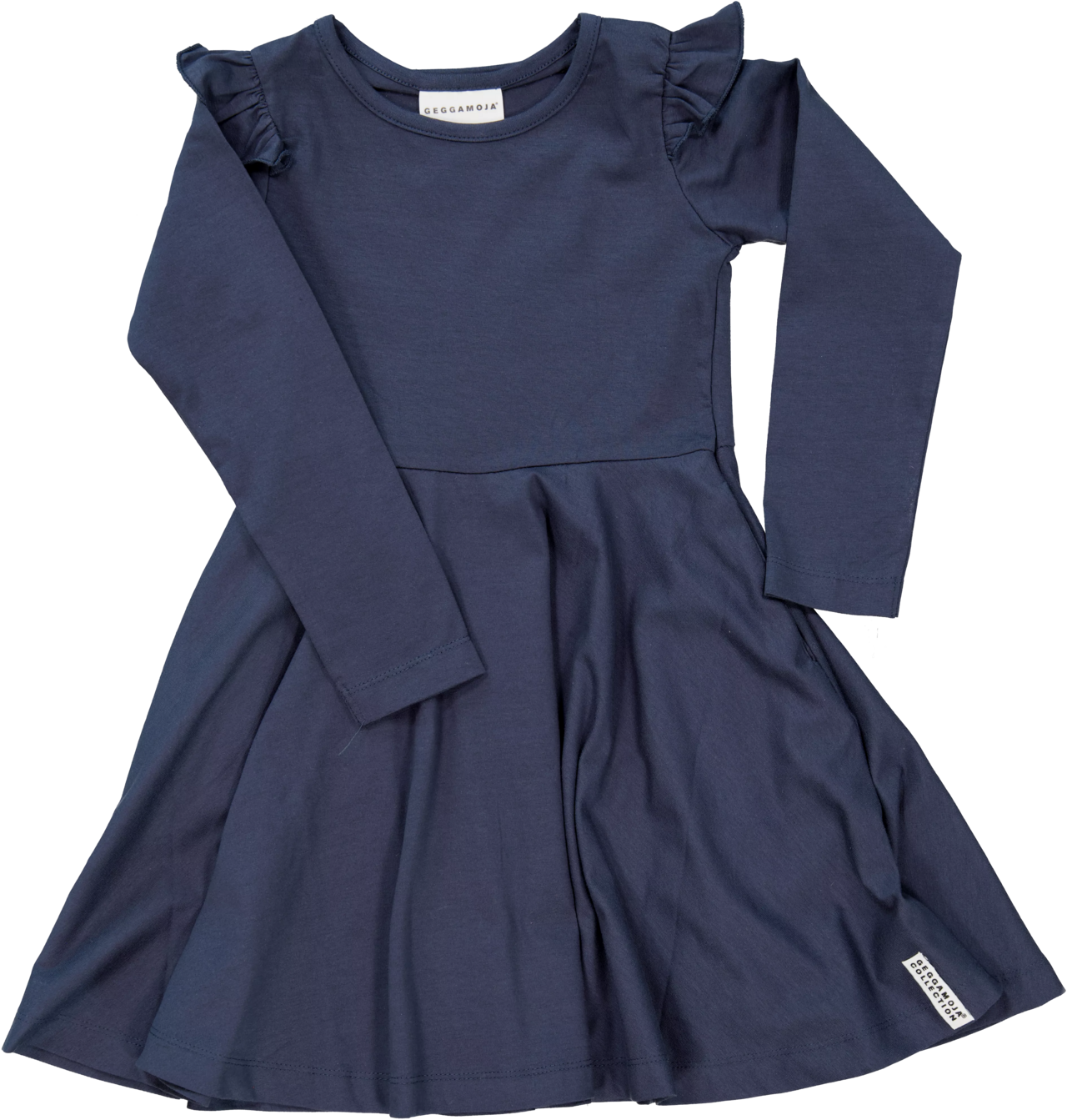 Flanavy dress flounce navy 134/140