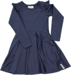 Flanavy dress flounce navy 134/140