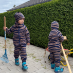 Fleeceset Blau/Braun