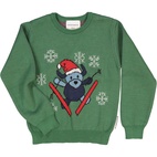 Knitted crew neck sweater Mossgreen  134/140