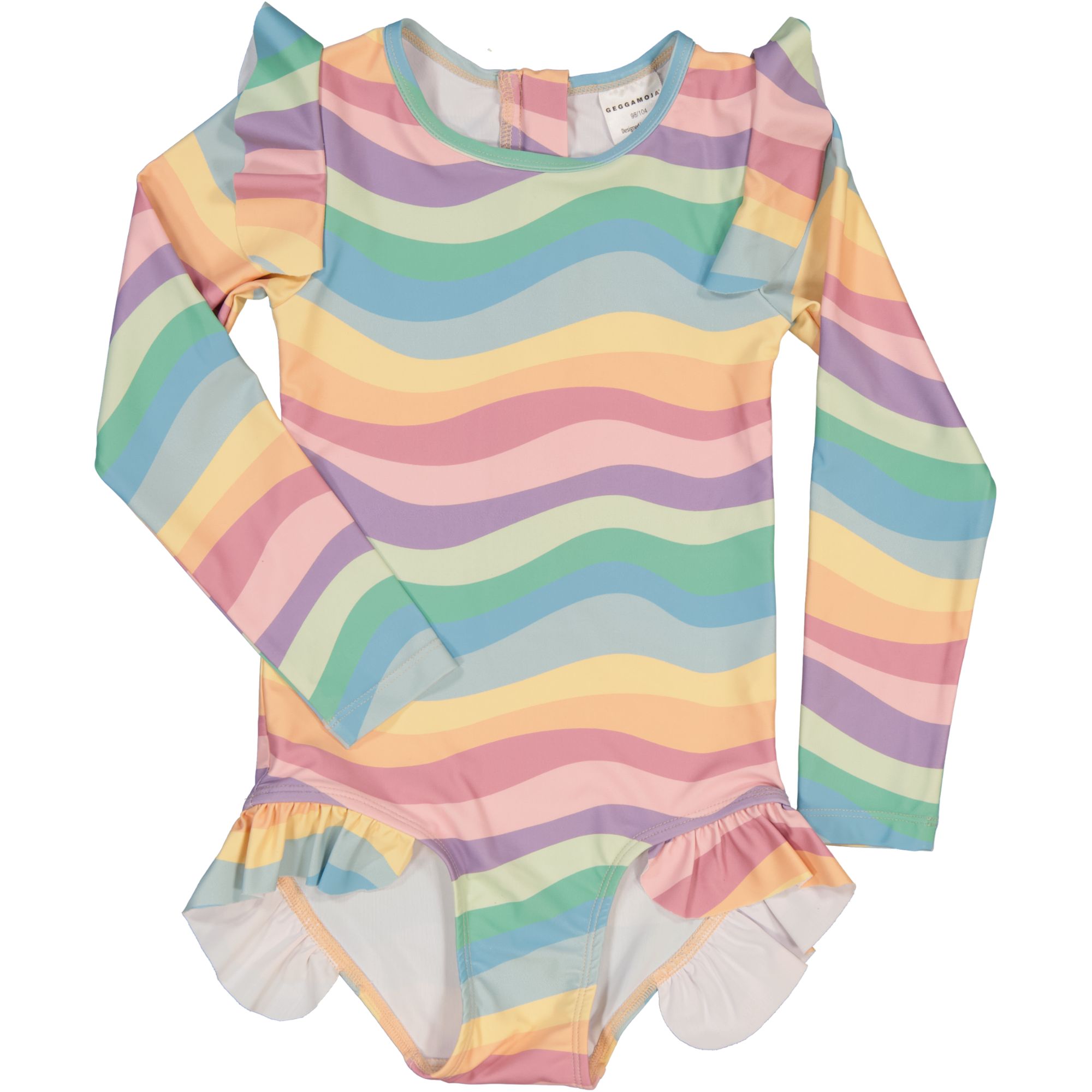 UV-Badeanzug mit langen Ärmeln Regenbogen