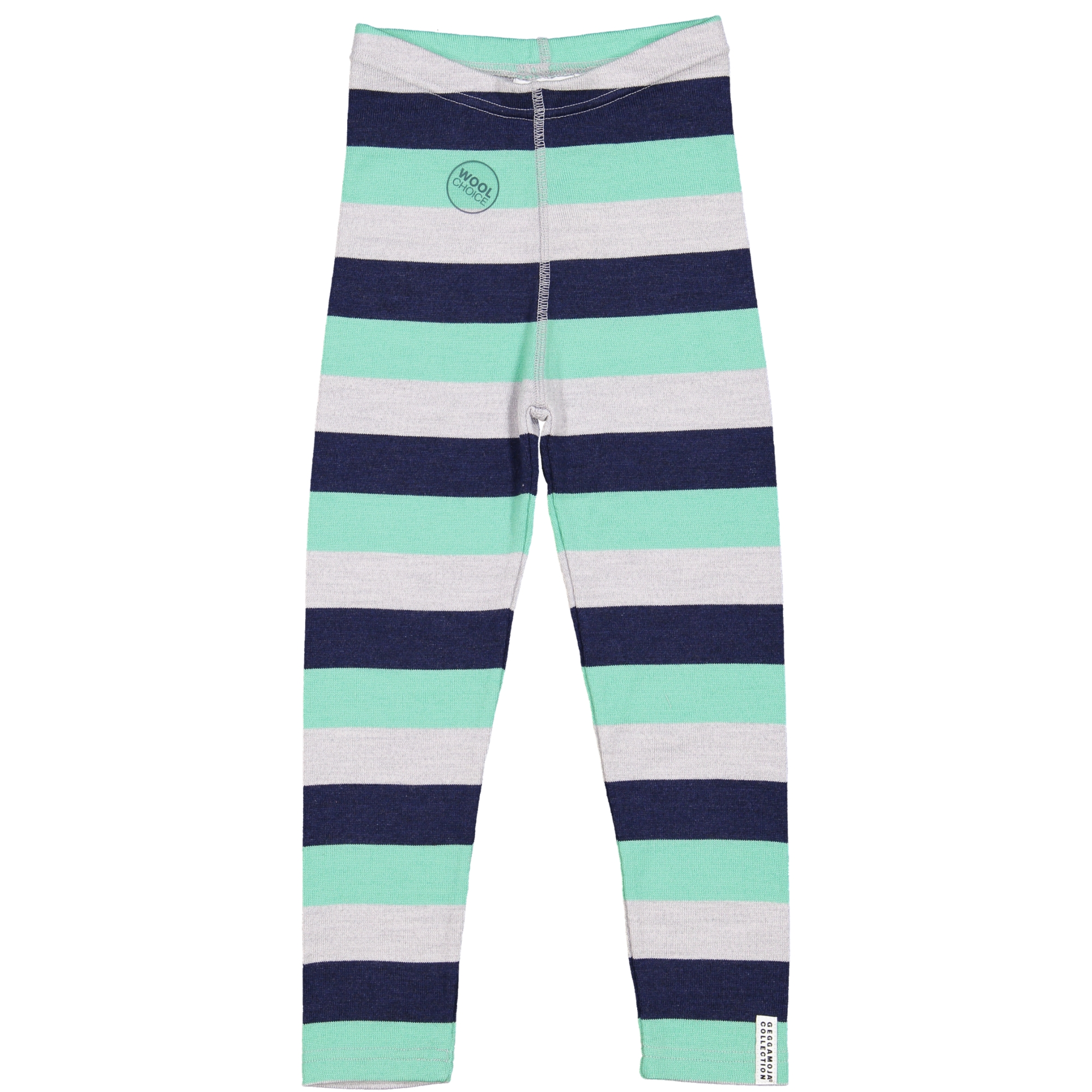 Wool tights Green stripe