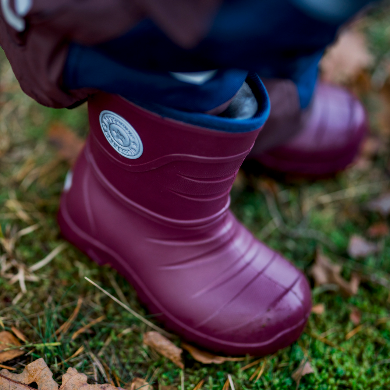 Gefütterte Gummistiefel Burgundy 32
