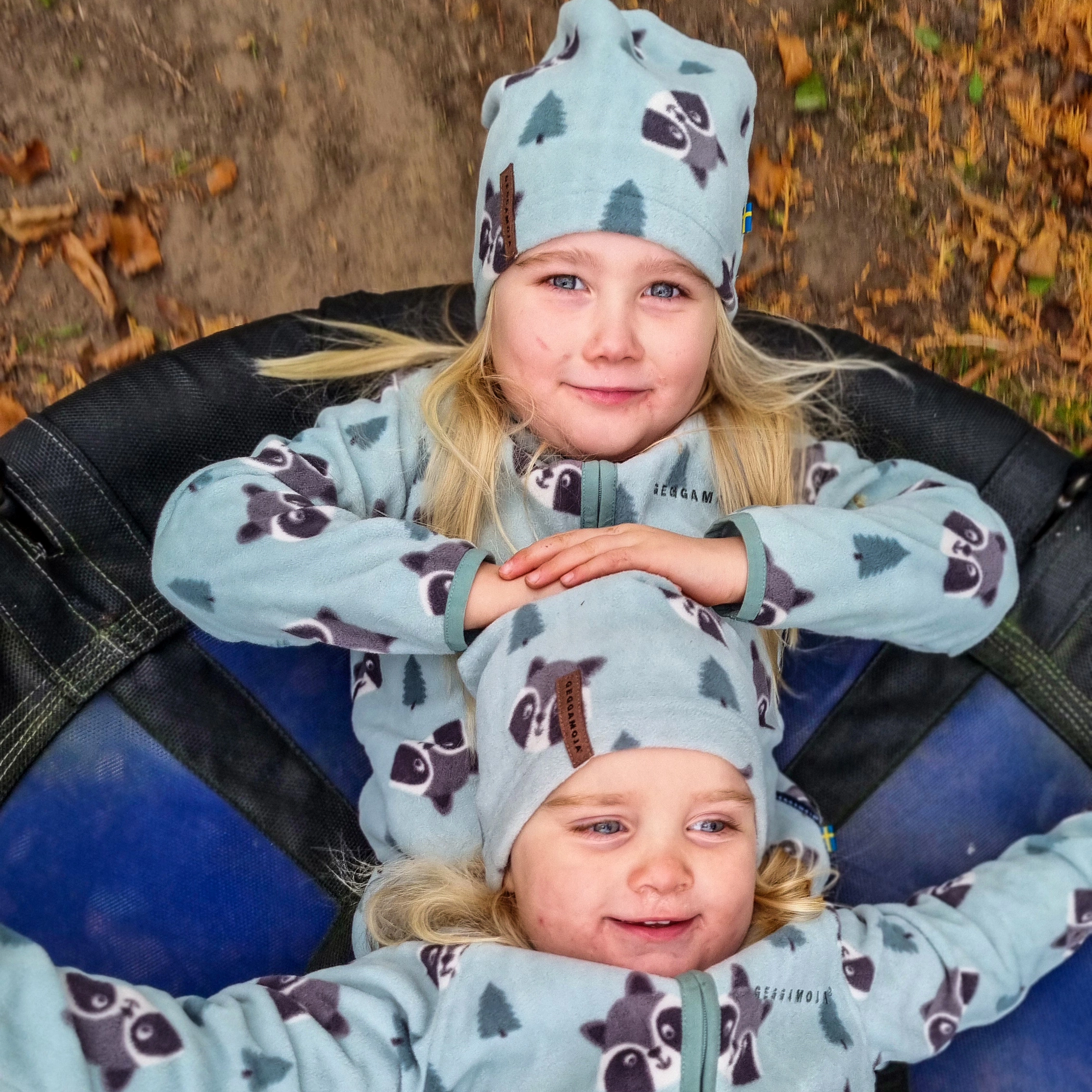 Fleece beanie Green Racoon
