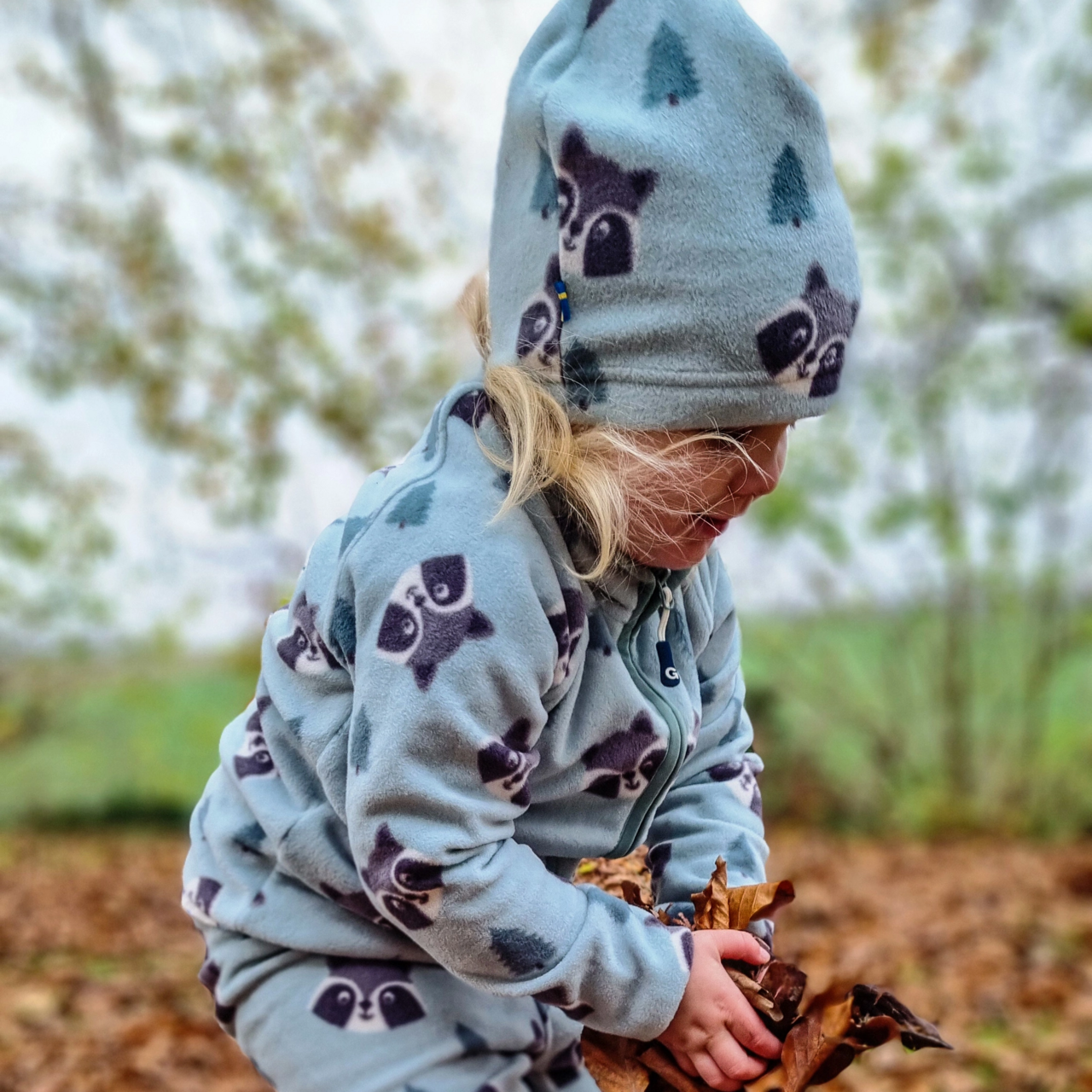 Fleece-Mütze Grün