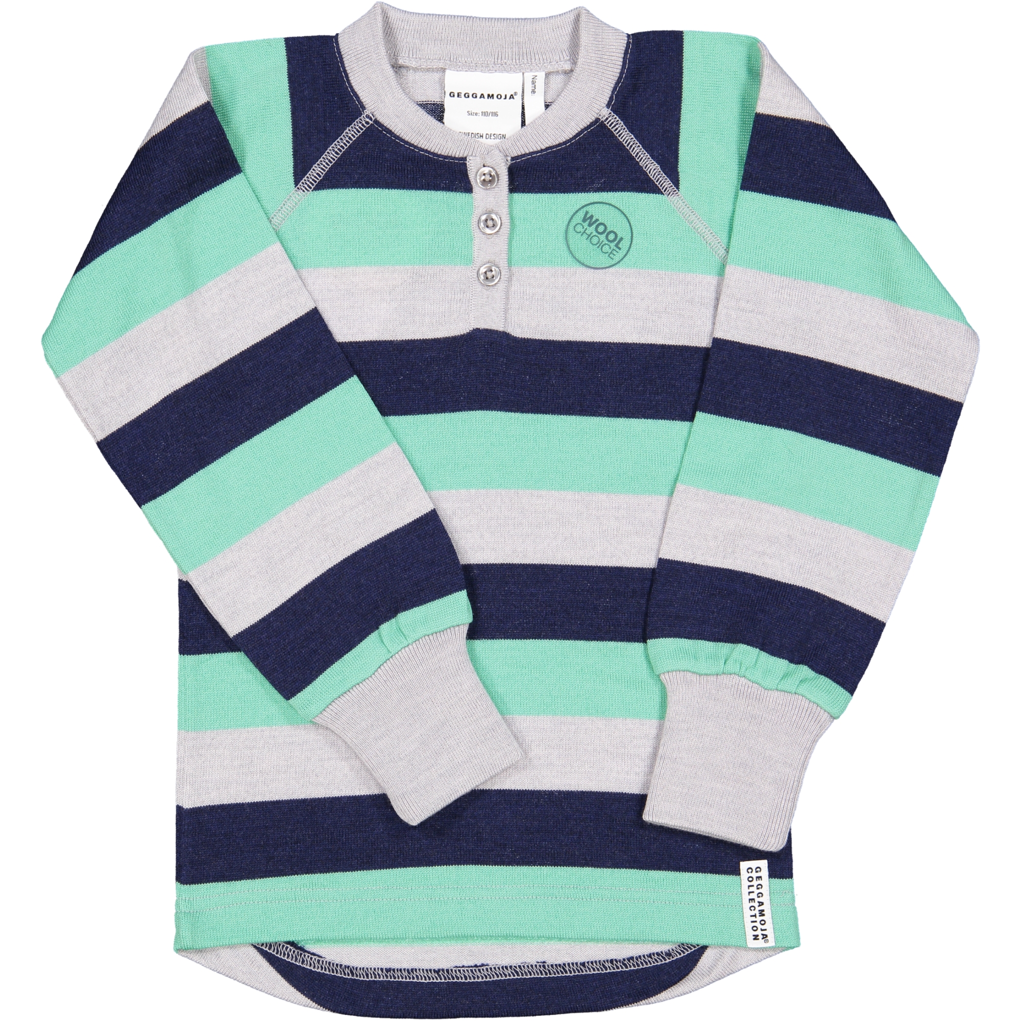 Wool sweater Green stripe