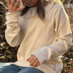 Flounce collar sweater Beige 110/116