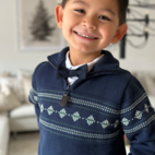 High neck sweater half zip Navy  122/128