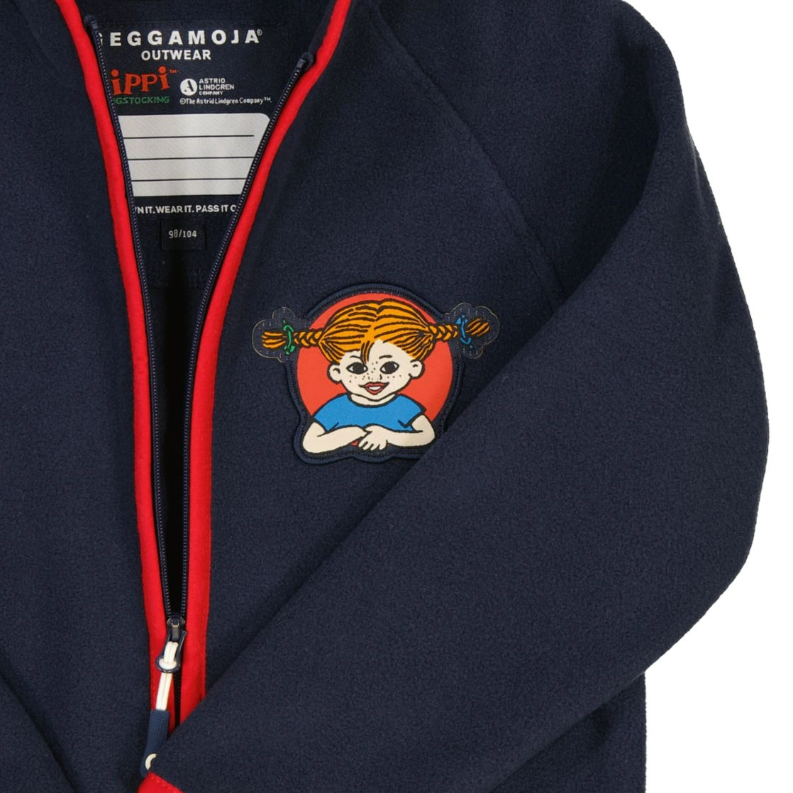 Fleecejacka Pippi Långstrump Navy 74/80