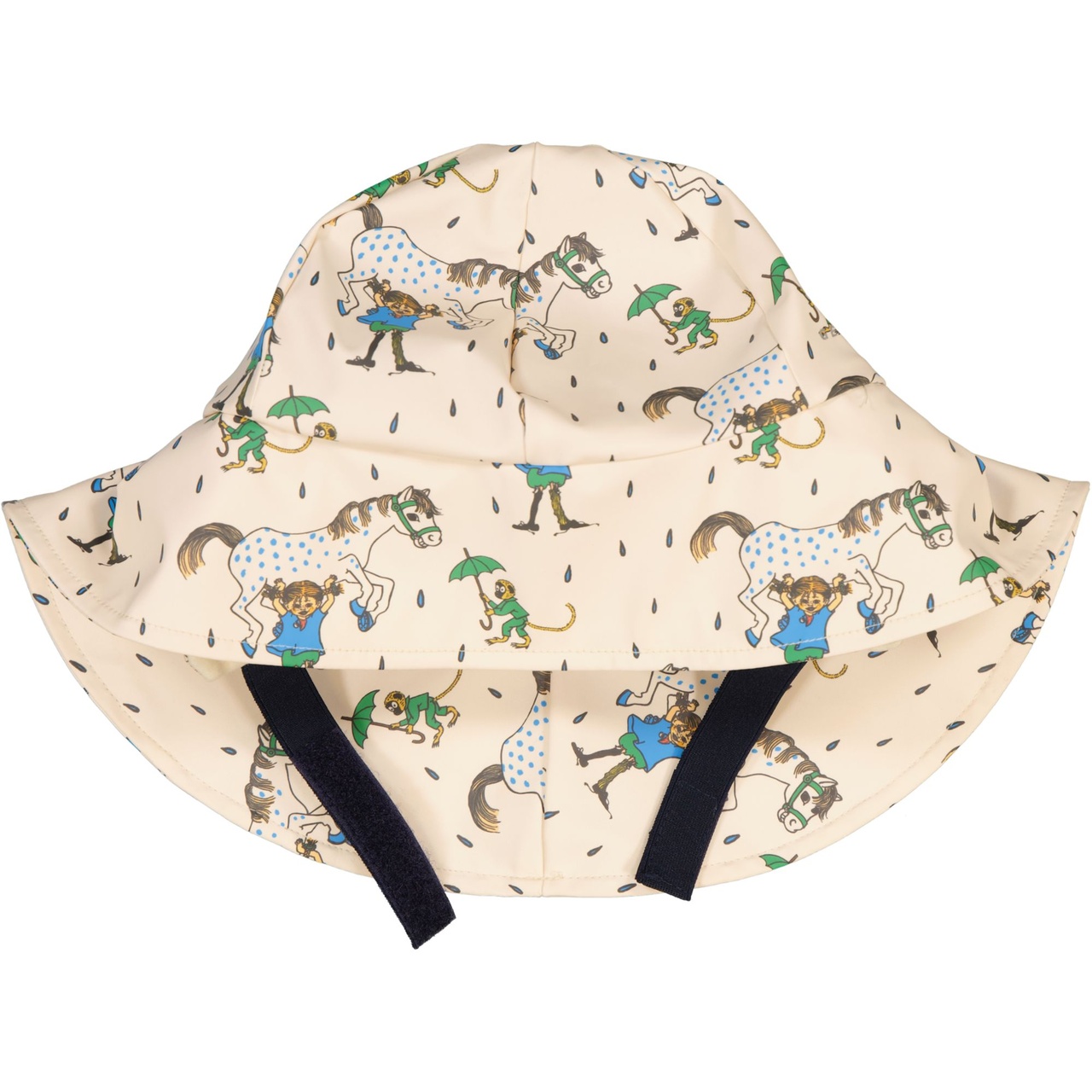 Pippi Longstocking Rain hat Beige 2-4