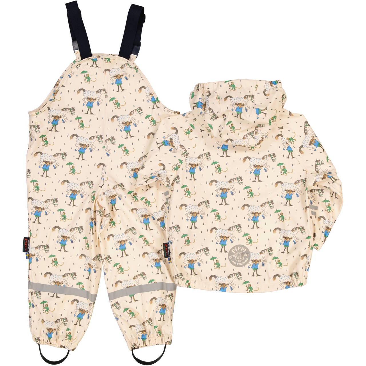 Regnsset Pippi Långstrump Beige 134/140