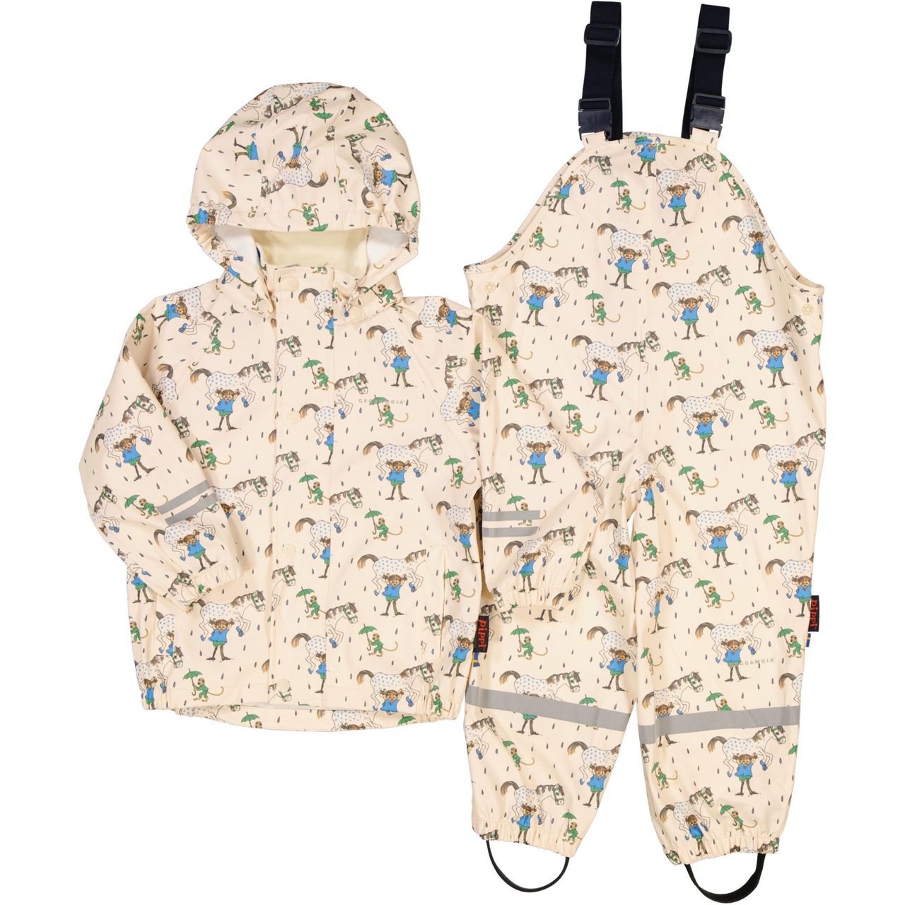 Regnsset Pippi Långstrump Beige 134/140