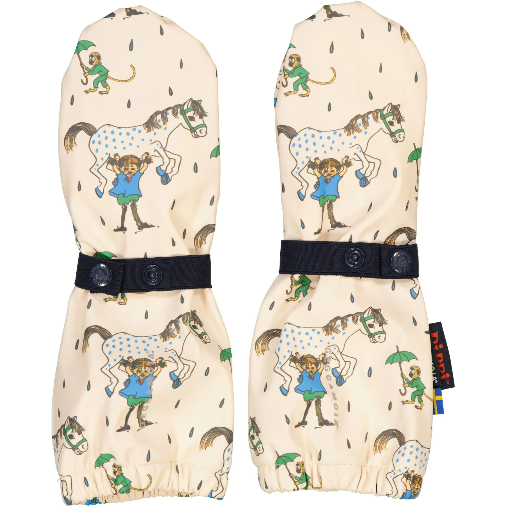 Pipi Pikksukk Rain mitten Beige