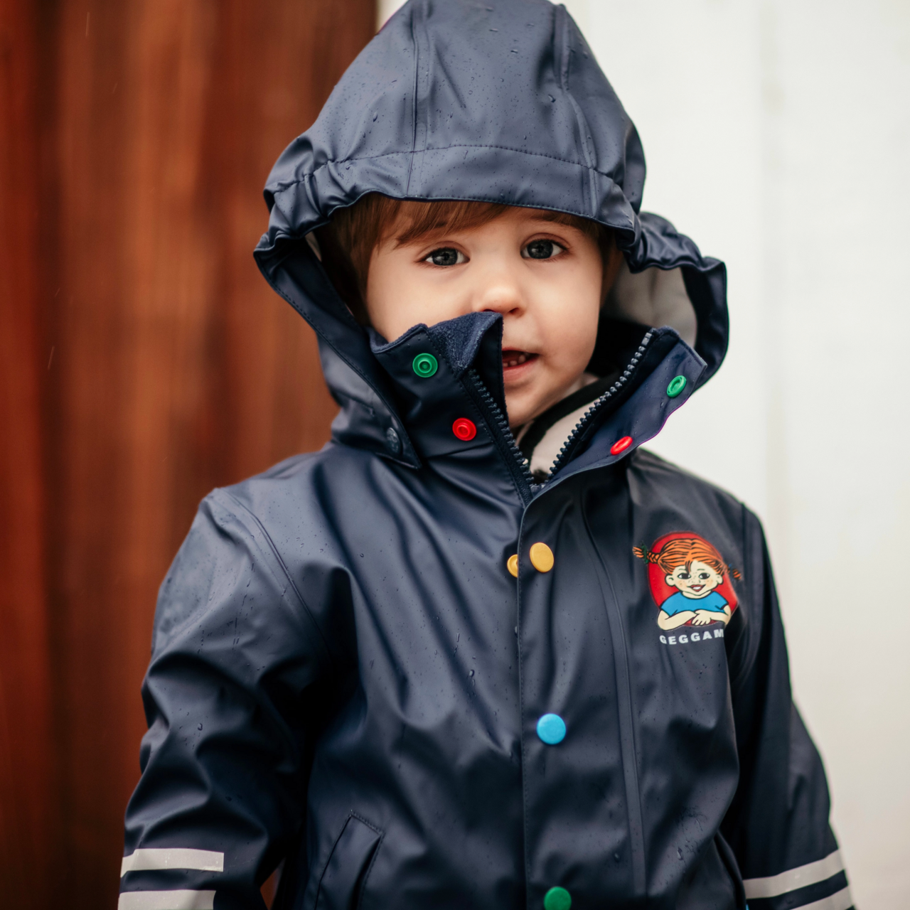 Pippi Longstocking Rain jacket Navy 98/104