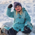 Knitted beanie patched Blue 2-6 Y