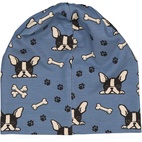 Bamboo beanie Blue Bulldog S 2-4 Year