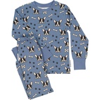 Zweiteiliger Pyjama Bambu Bulldog Blau