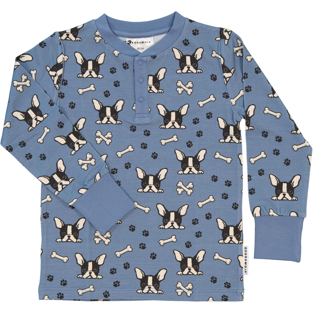 Großvater Pullover Bambu Bulldog Blau 74/80