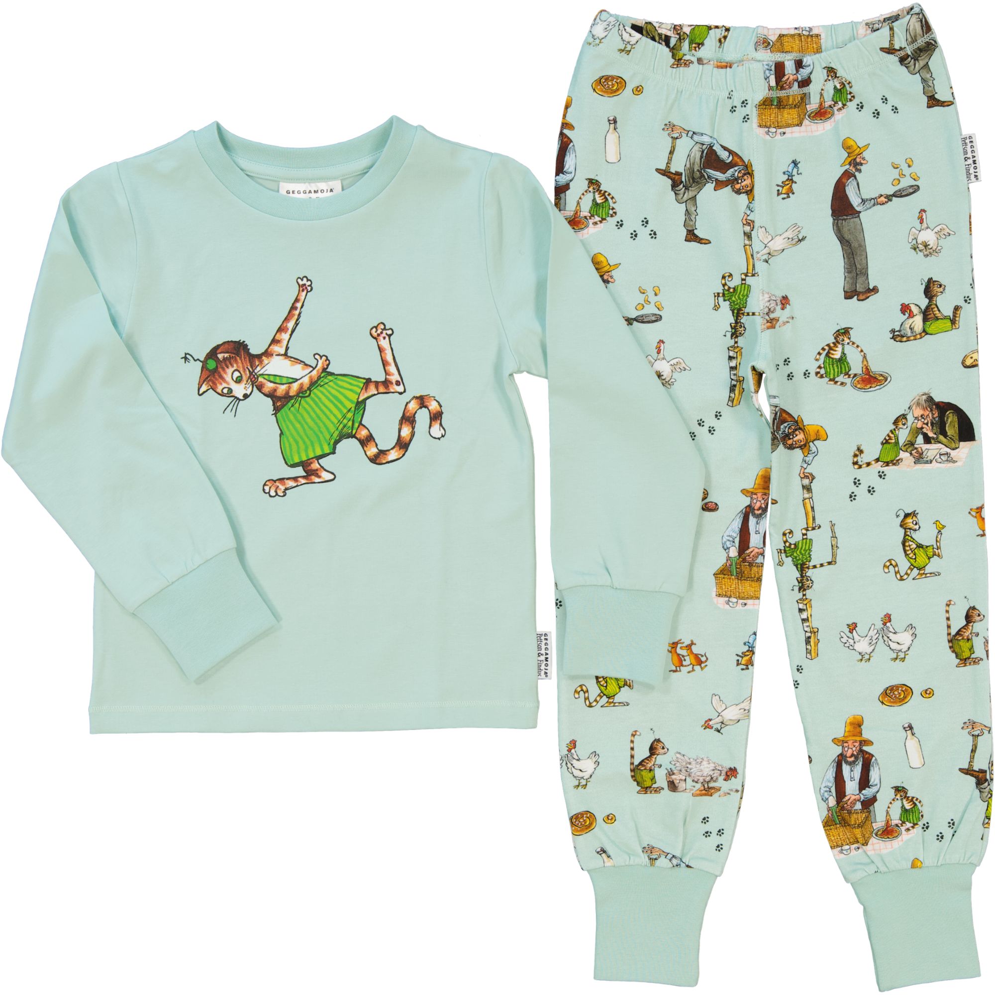Tvådelad pyjamas Pettson och Findus Mint