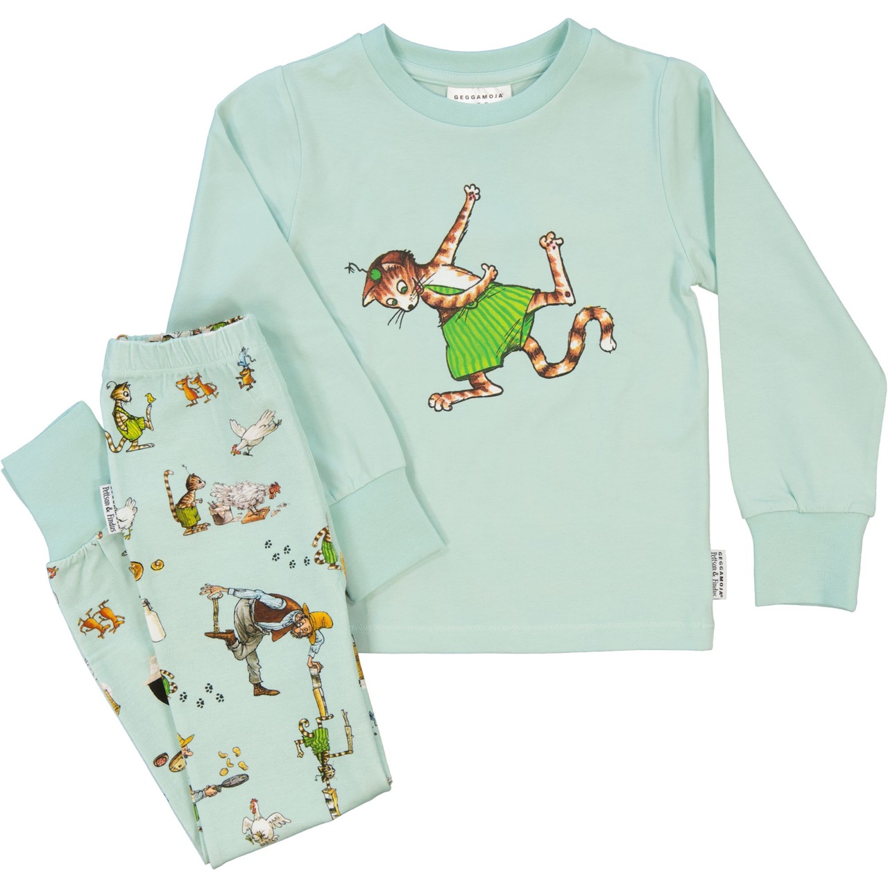Pettersson und Findus Zweiteiliger Pyjama Mint 86/92