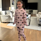 Bamboo Leggings Pink Cool Cats