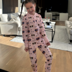 Bamboo Leggings Pink Cool Cats