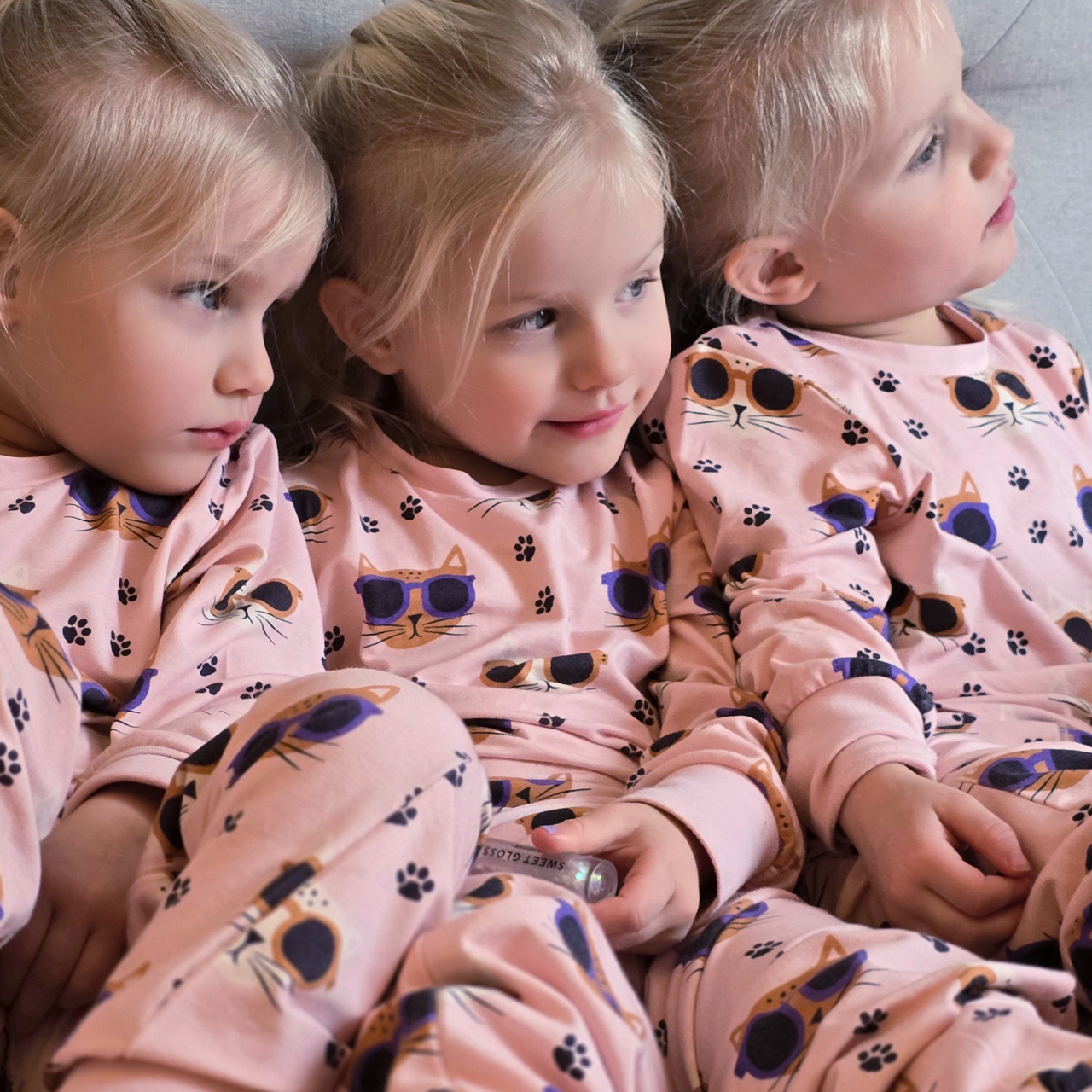Zweiteiliger Pyjama Bambu Cool Cats Rosa