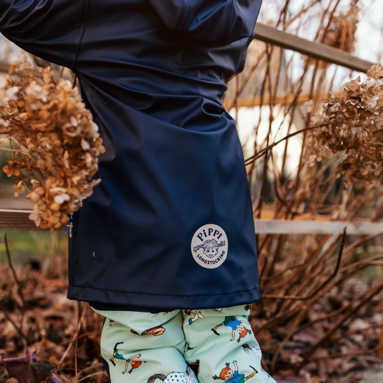 Pippi Longstocking Rain jacket Navy 98/104