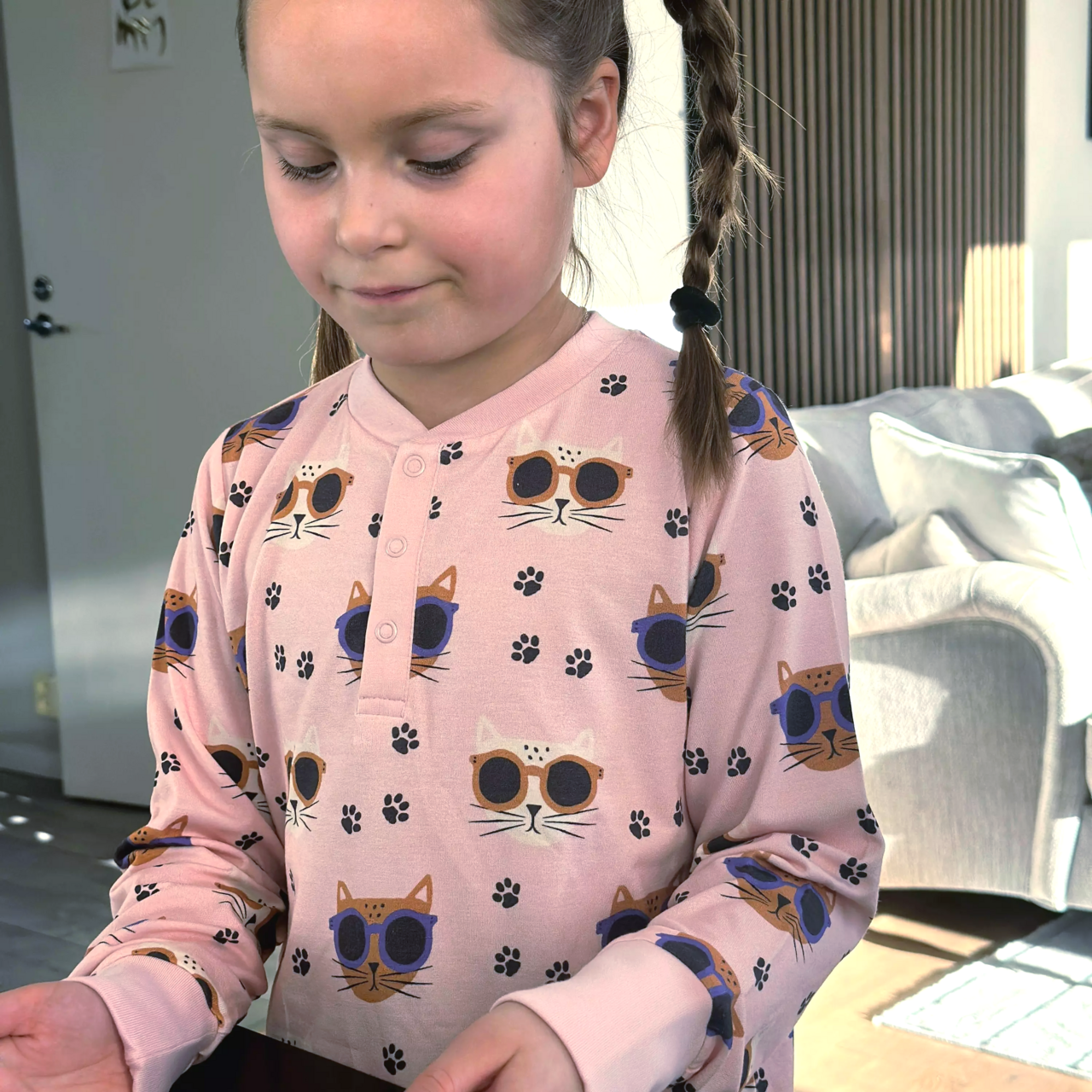 Großvater Pullover Bambu Cool Cats Rosa