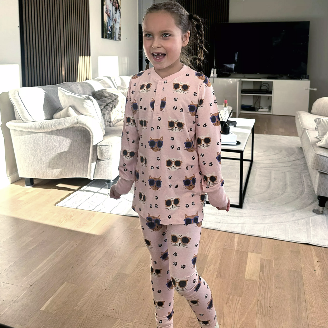 Großvater Pullover Bambu Cool Cats Rosa