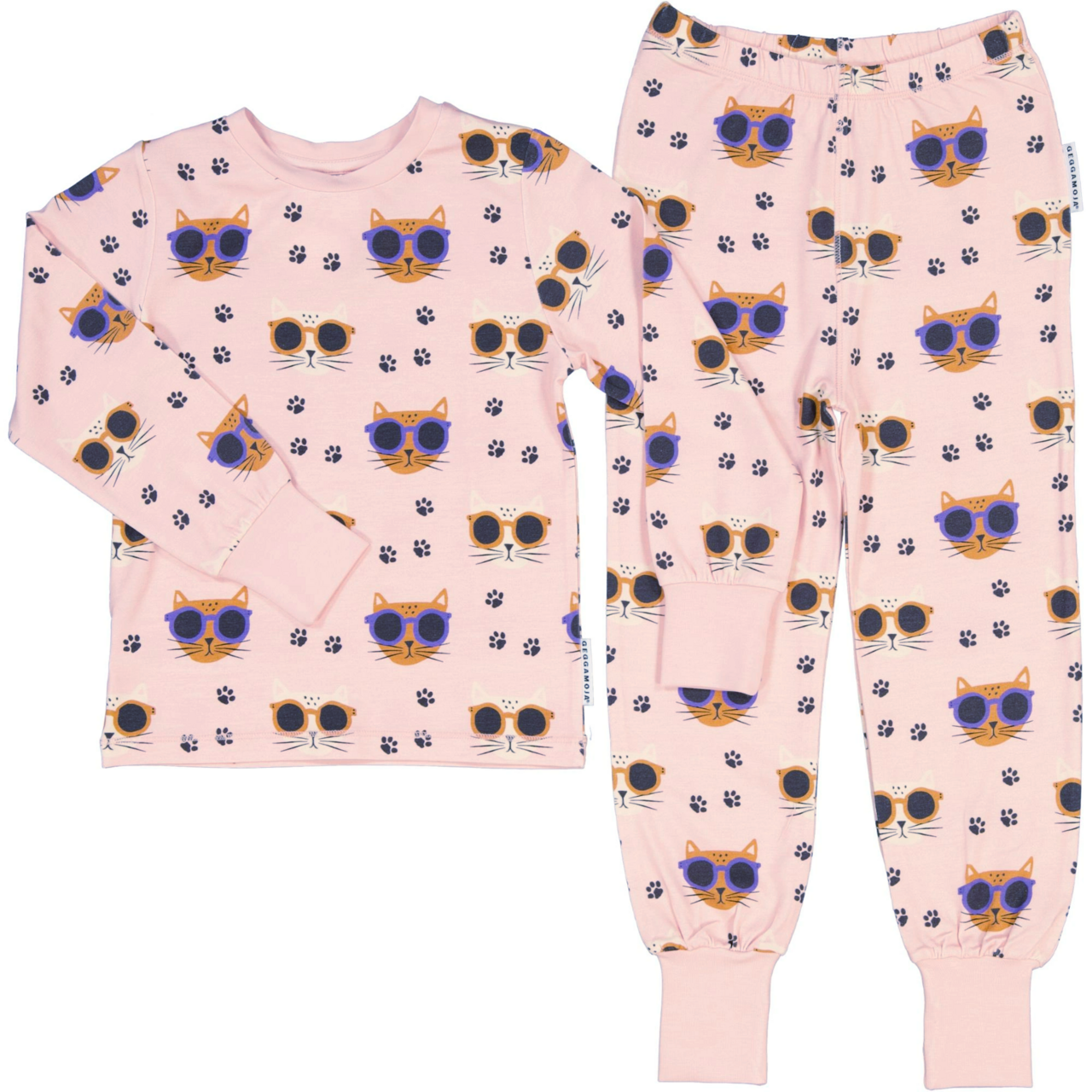 Pyjamas tvådelad Bambu Cool Cats Rosa 74/80