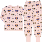 Pyjamas tvådelad Bambu Cool Cats Rosa 74/80