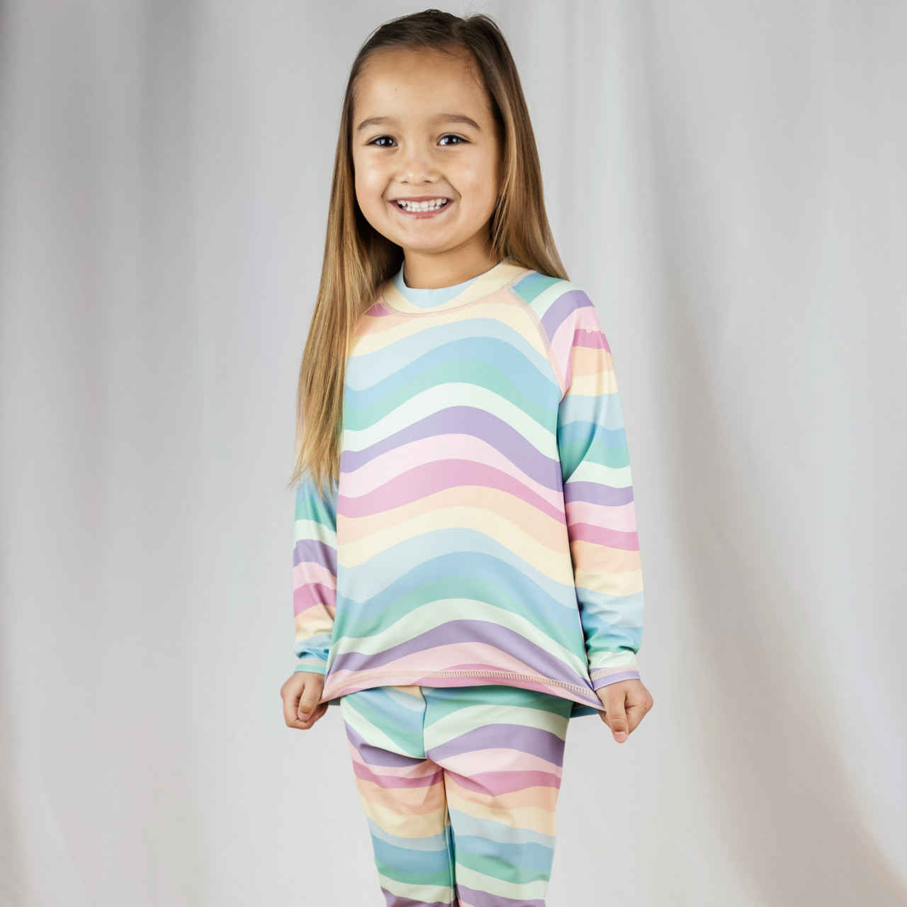 UV-Langarmshirt Regenbogen 122/128