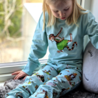 Pettersson und Findus Zweiteiliger Pyjama Mint 86/92