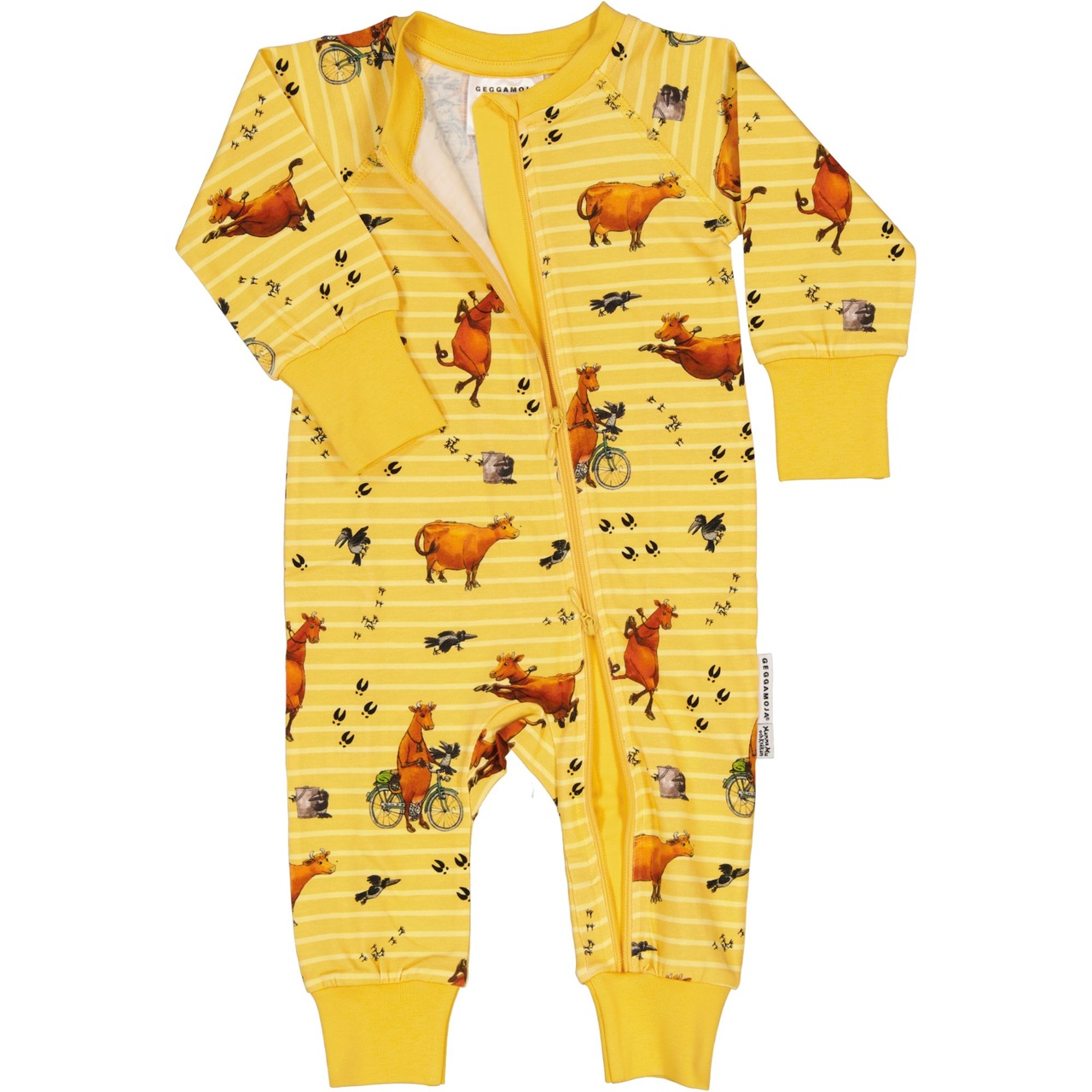 Pyjamas Mamma Mu och Kråkan Gul/Vit 86/92