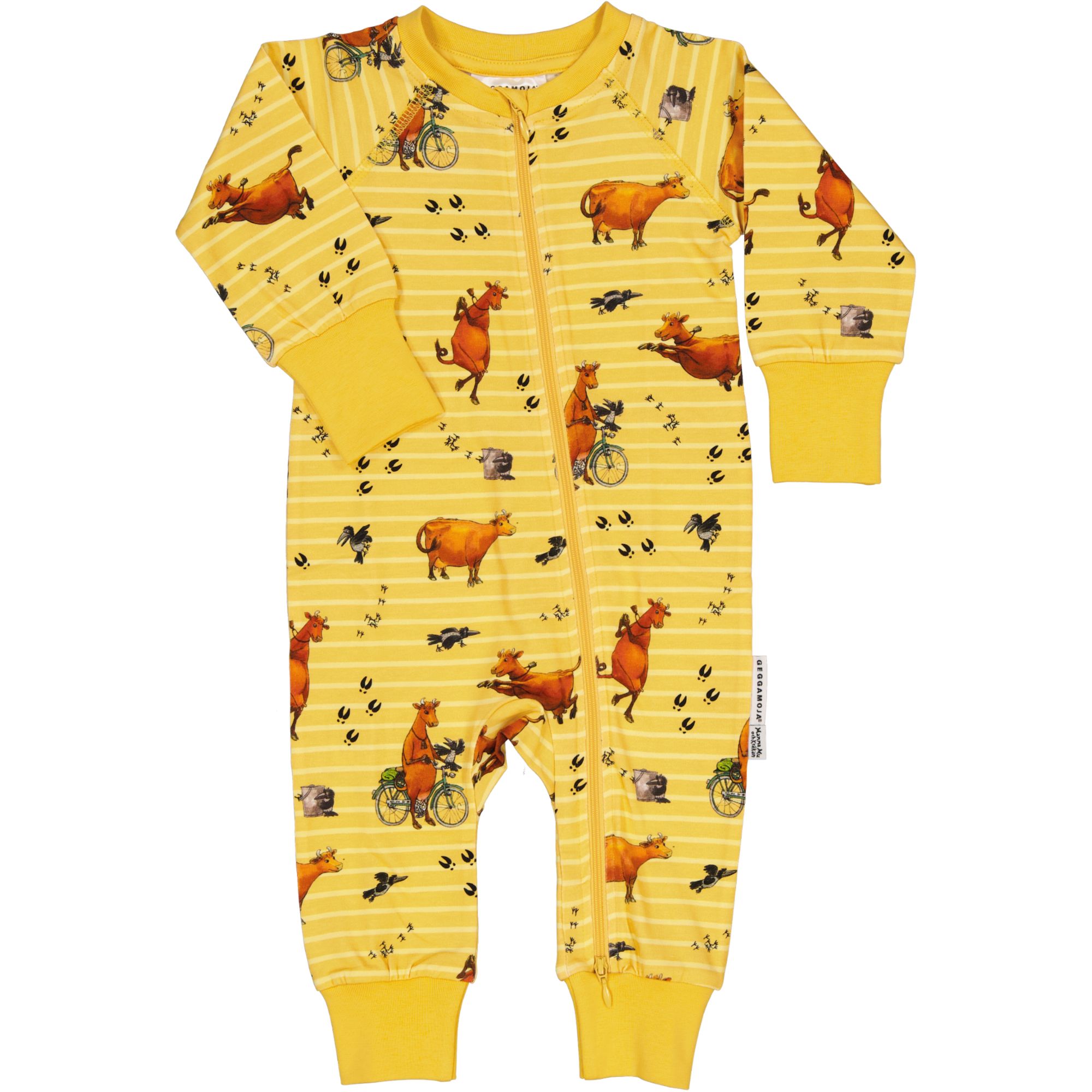 Pyjamas Mamma Mu och Kråkan Gul/Vit
