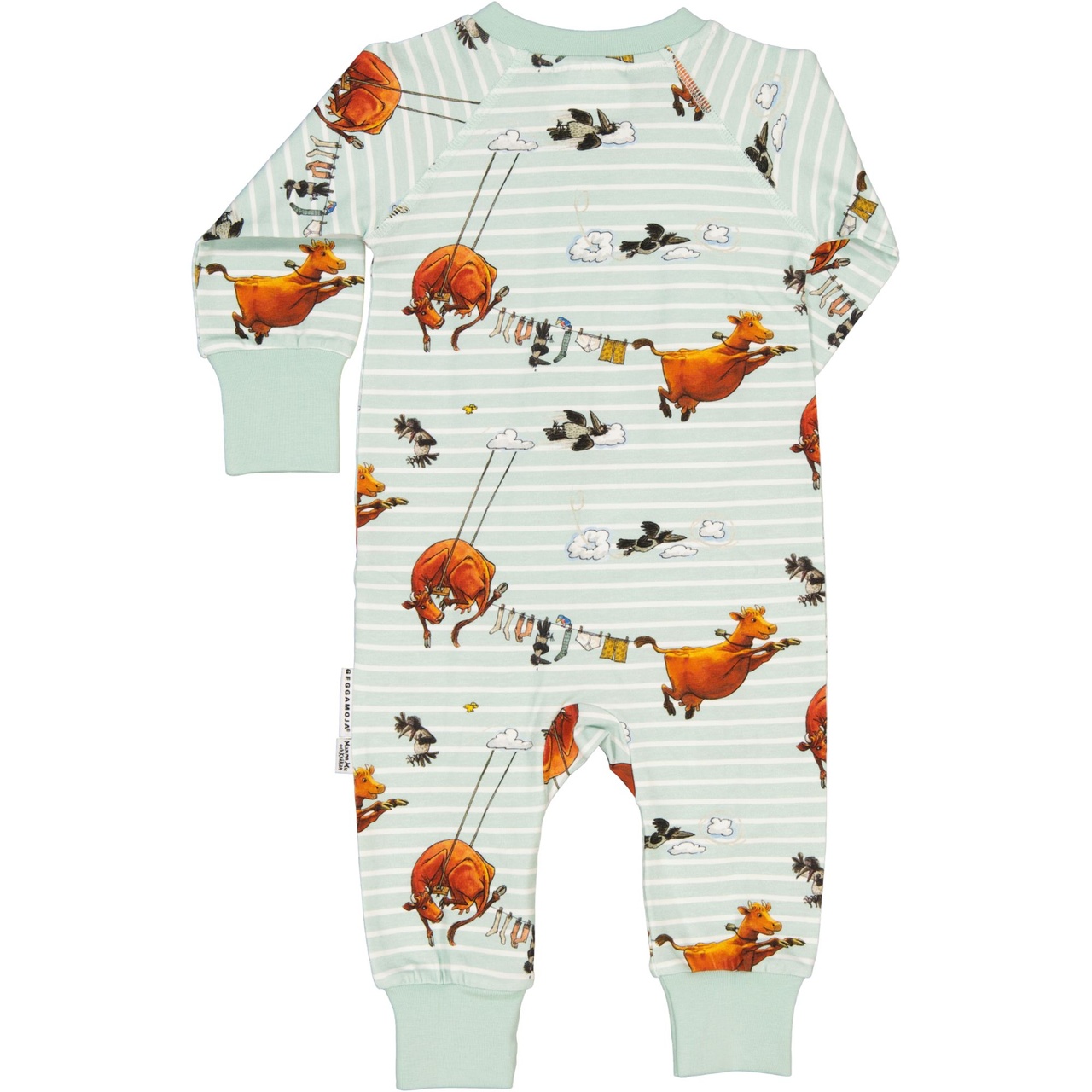 Mama Muh Zwei-Zip-Pyjama Mint 74/80