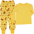 Mama Muh Zweiteiliger Pyjama Gelb 110/116